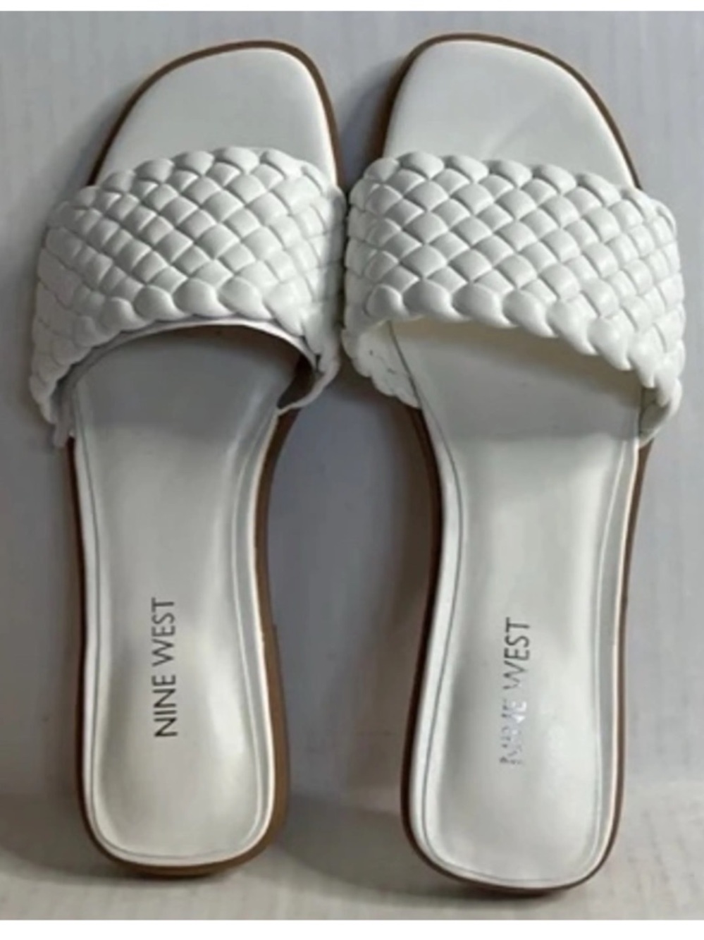 NINE WEST Sandals- Nine West White Braided women’s NWOB 9M